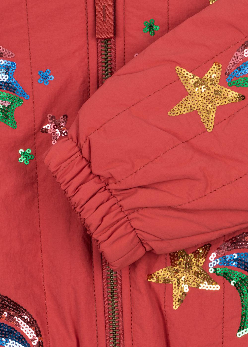 Konges Sløjd Konges Sløjd - Juno Sequin Bomber Jacket - Cardinal - Pearls & Swines