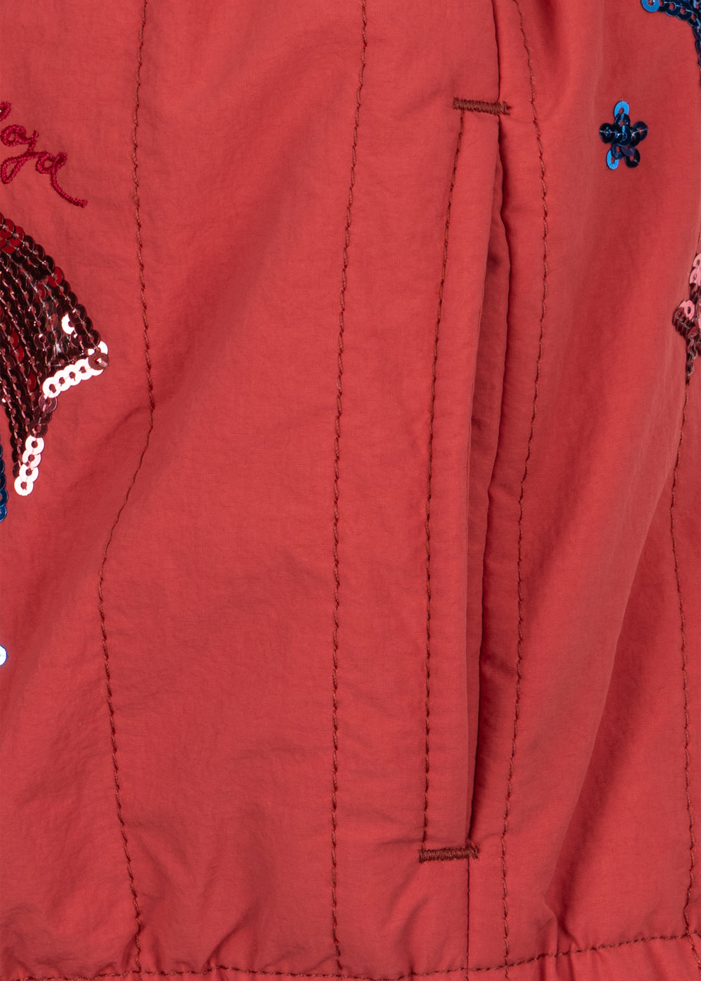 Konges Sløjd Konges Sløjd - Juno Sequin Bomber Jacket - Cardinal - Pearls & Swines