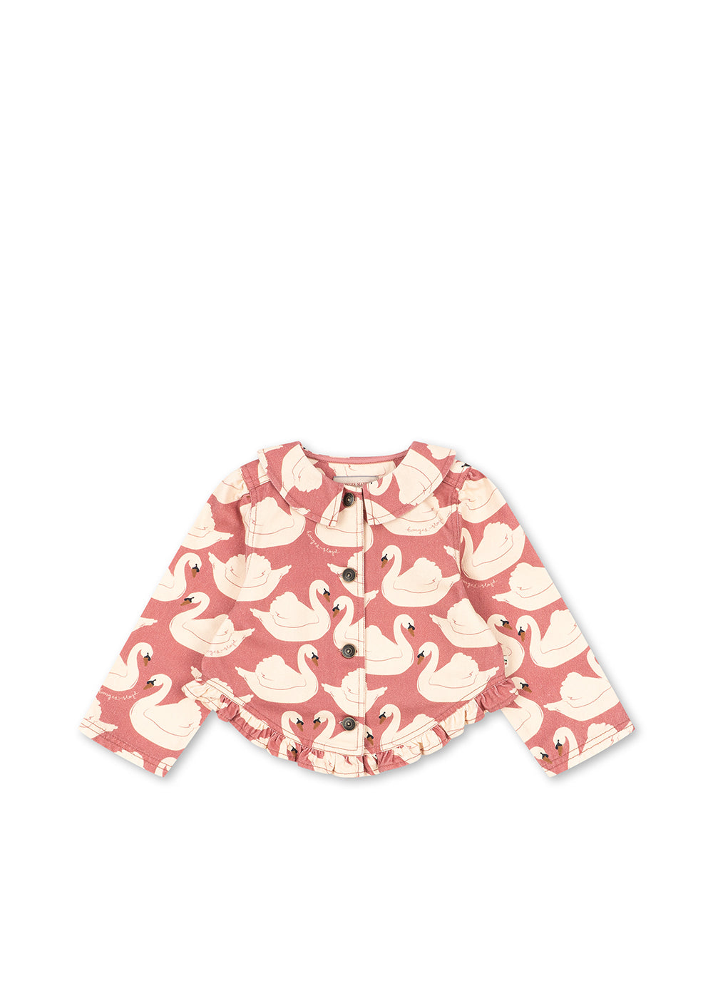 Konges Sløjd Konges Sløjd - Magot Frill Jacket GOTS - Swan Rose - Pearls & Swines