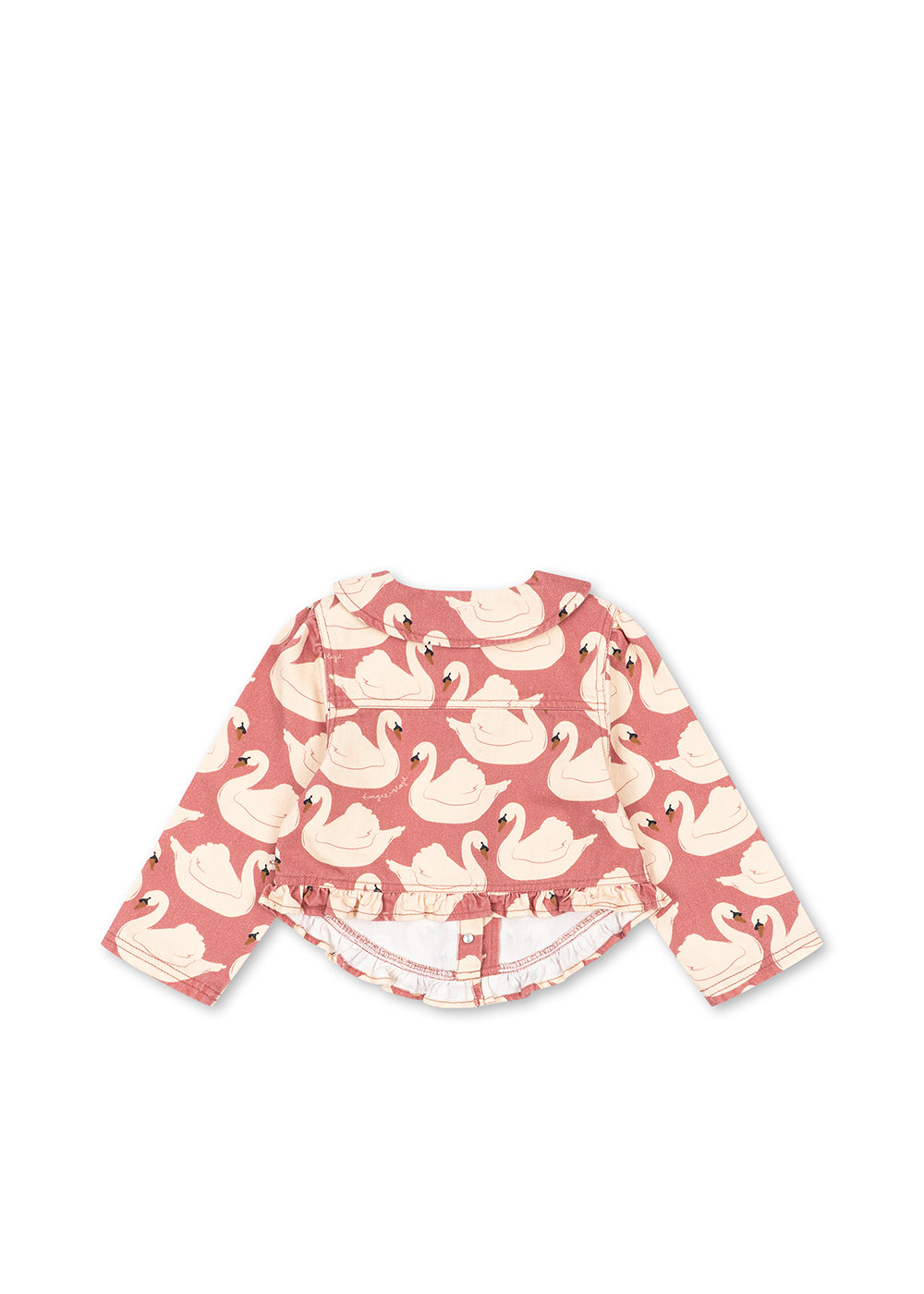 Konges Sløjd Konges Sløjd - Magot Frill Jacket GOTS - Swan Rose - Pearls & Swines