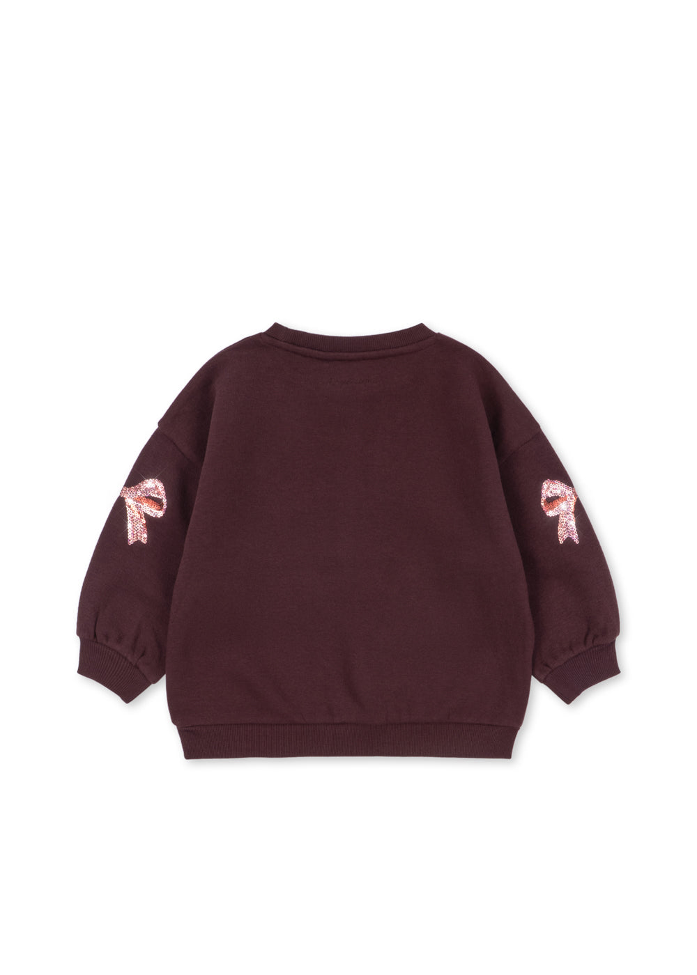 Konges Sløjd Konges Sløjd - Lou Bow Sweat Shirt GOTS - Decadent Chocolate - Pearls & Swines
