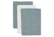 Jollein - Washcloth Muslin - Twinkling Sea Green - 3 Pack