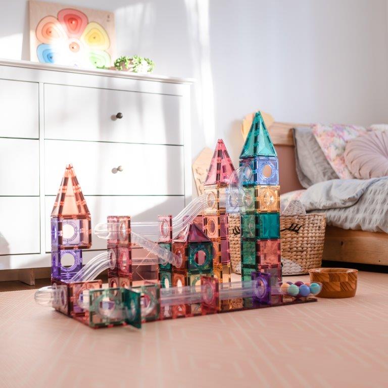 Connetix Tiles Connetix Tiles - Pastel Ball Run - Pack 106 pc - Pearls & Swines