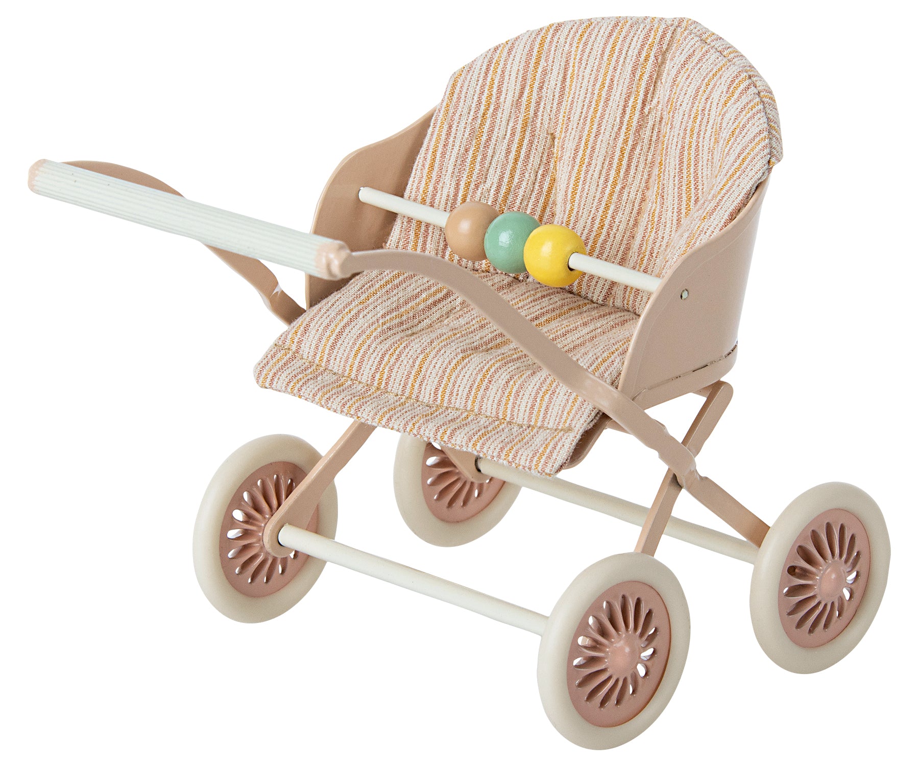 Maileg Maileg - Stroller, Baby Mice - Rose - Pearls & Swines
