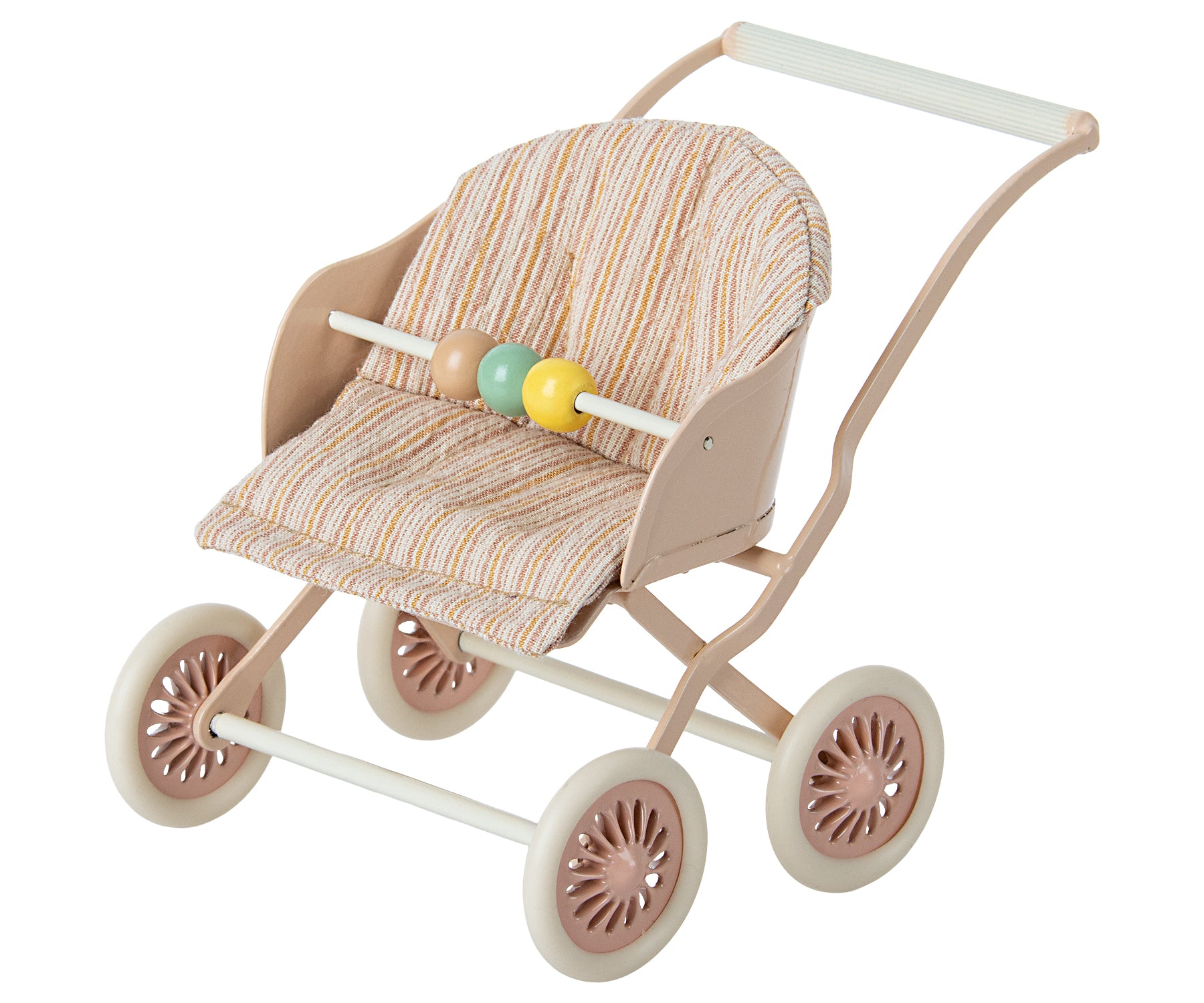 Maileg Maileg - Stroller, Baby Mice - Rose - Pearls & Swines