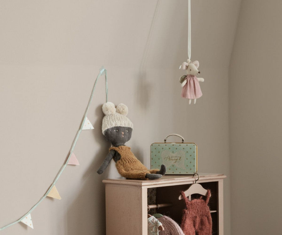 Maileg Maileg - Angel Mouse in Suitcase - Pearls & Swines
