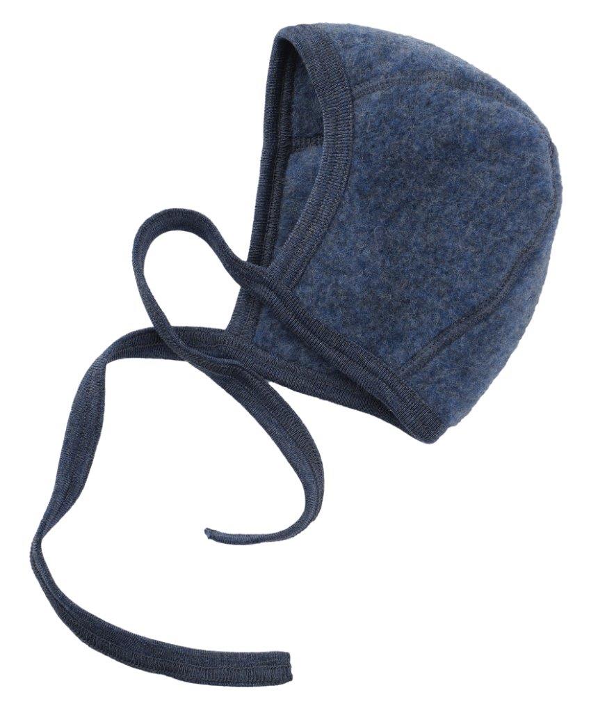 Engel Natur Engel Natur - Wool Bonnet - Blue Melange - Pearls & Swines