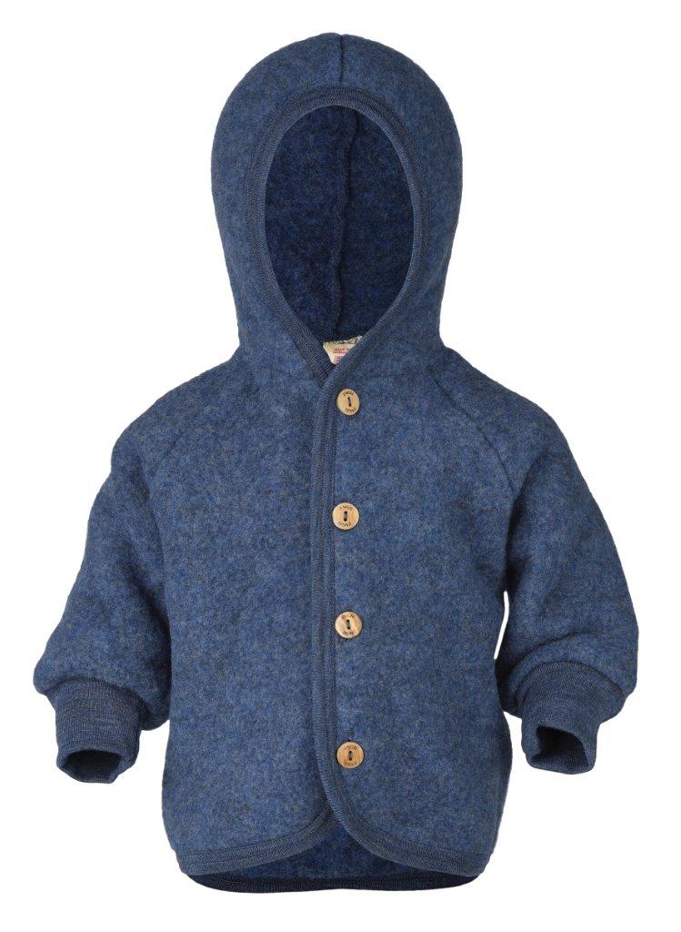 Engel Natur Engel Natur - Wool Jacket - Blue Melange - Pearls & Swines