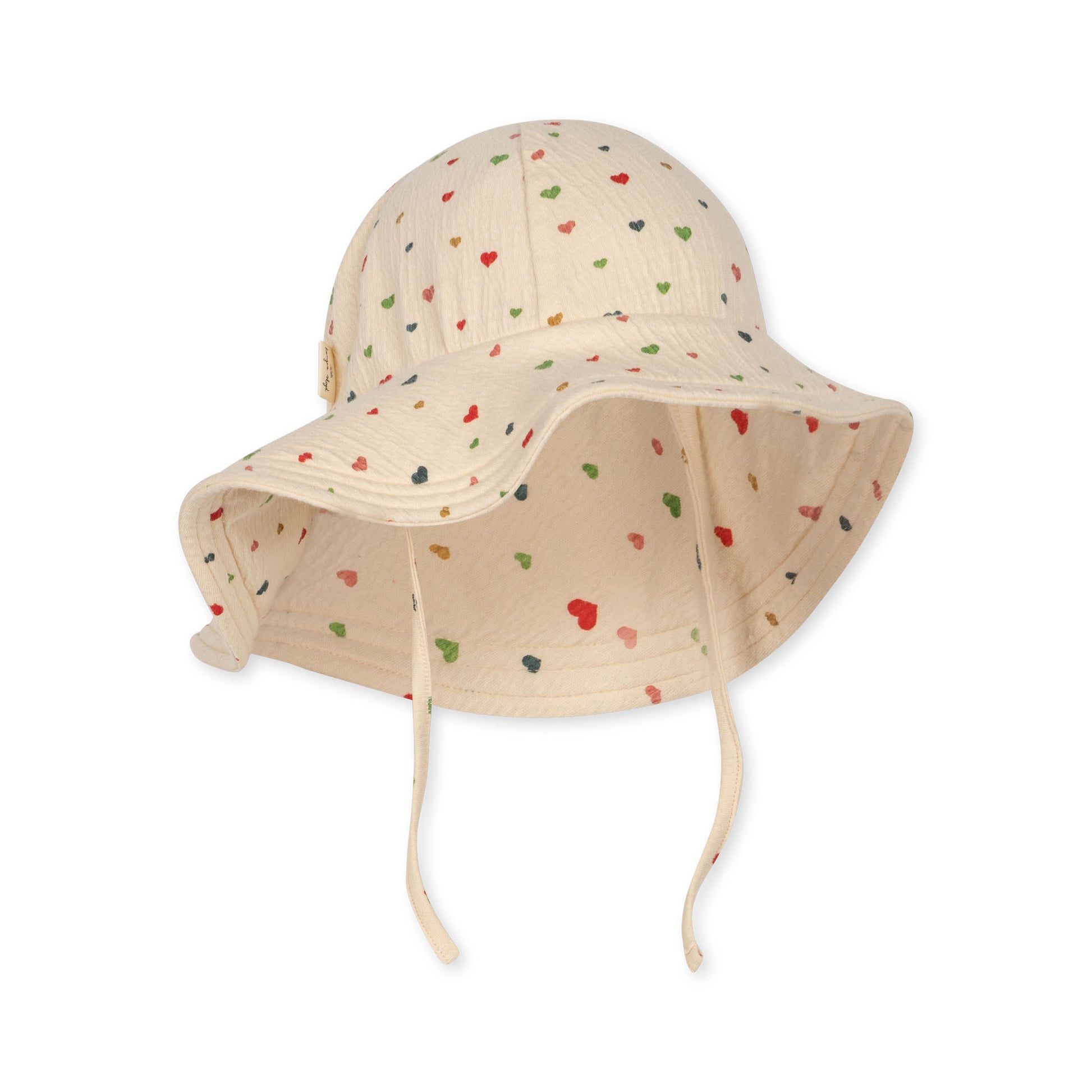 Konges Sløjd Collection Sale - Konges Sløjd - Chleo Sunhat - Multi Hearts - Pearls & Swines