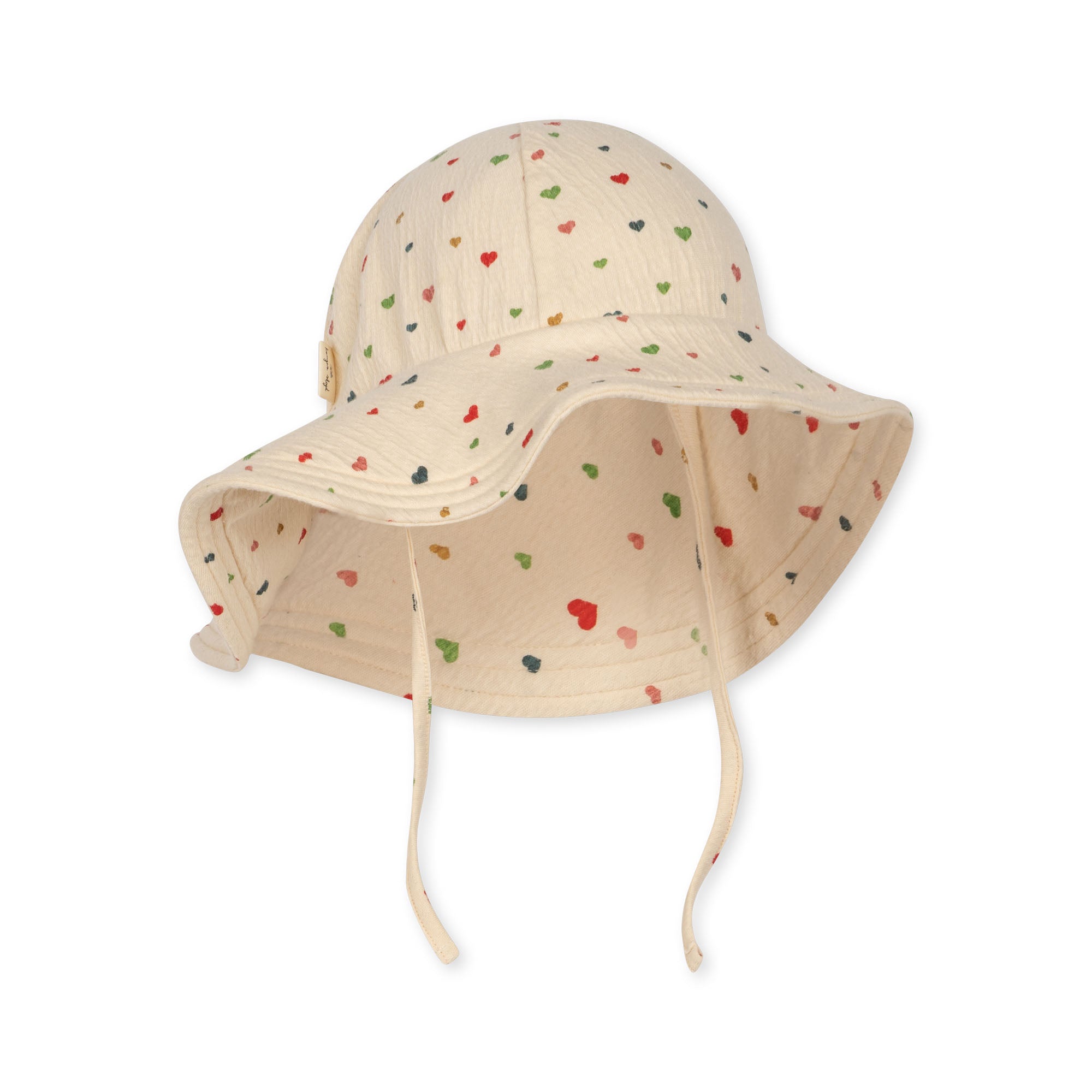 Konges Sløjd Collection Sale - Konges Sløjd - Chleo Sunhat - Multi Hearts - Pearls & Swines