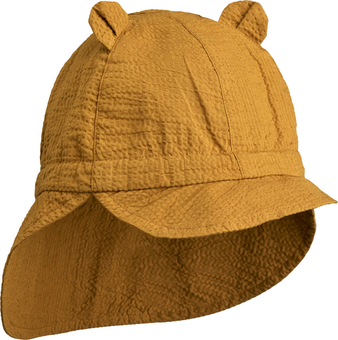 Liewood Collection Sale - Liewood - Gorm Seersucker Sun Hat - Golden Caramel - Pearls & Swines