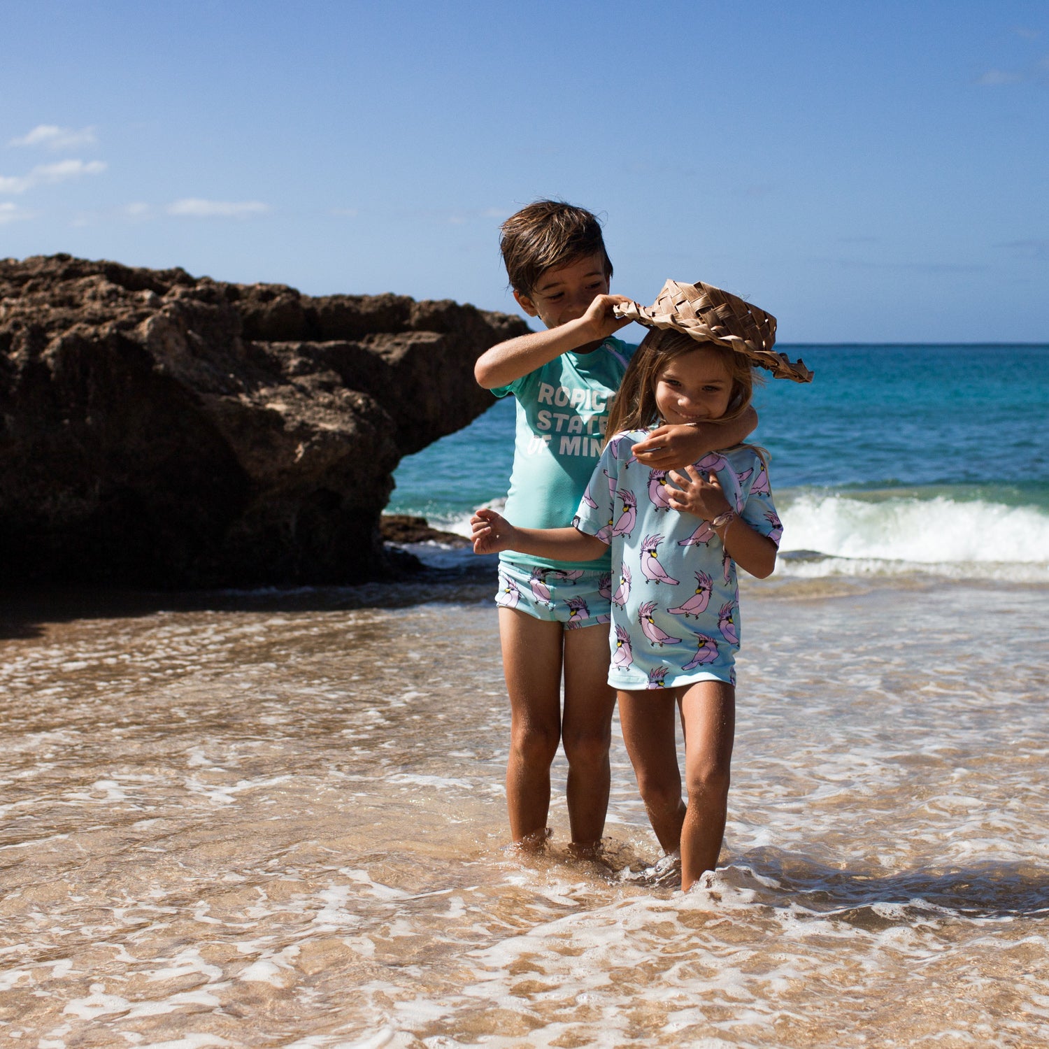 Beach & Bandits Collection Sale - Beach & Bandits - Crazy Cockatoo - Tee - Pearls & Swines