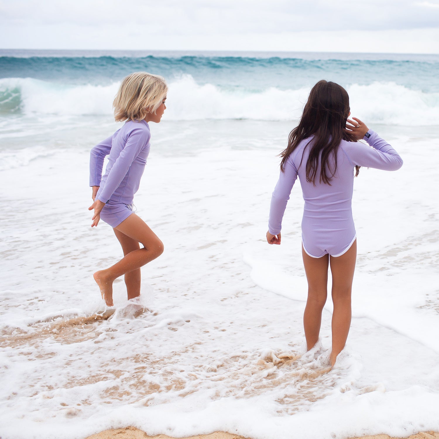 Beach &amp; Bandits Lappendag - Beach & Bandits - Lavender Ribbed - Swimshort - Pearls & Swines